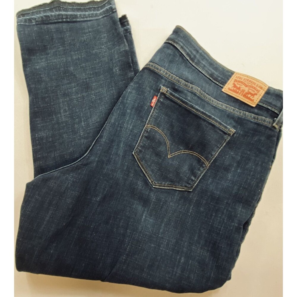 Levis Womens 711 Skinny Dark Blue Denim 5 Pockets Size 24W